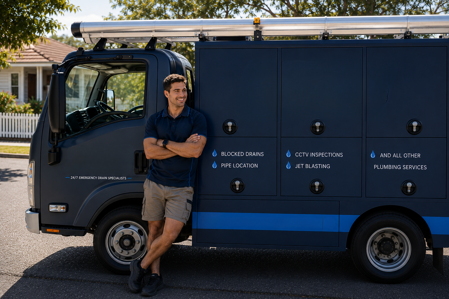 Plumber with Galston Blocked Drains van