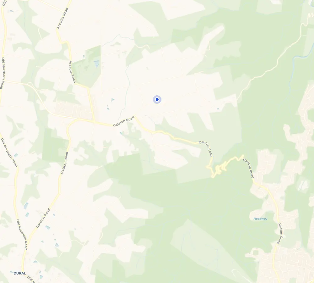 Map of the Galston service area and the surrounding Hills District, showing Galston and the nearby streets we cover.